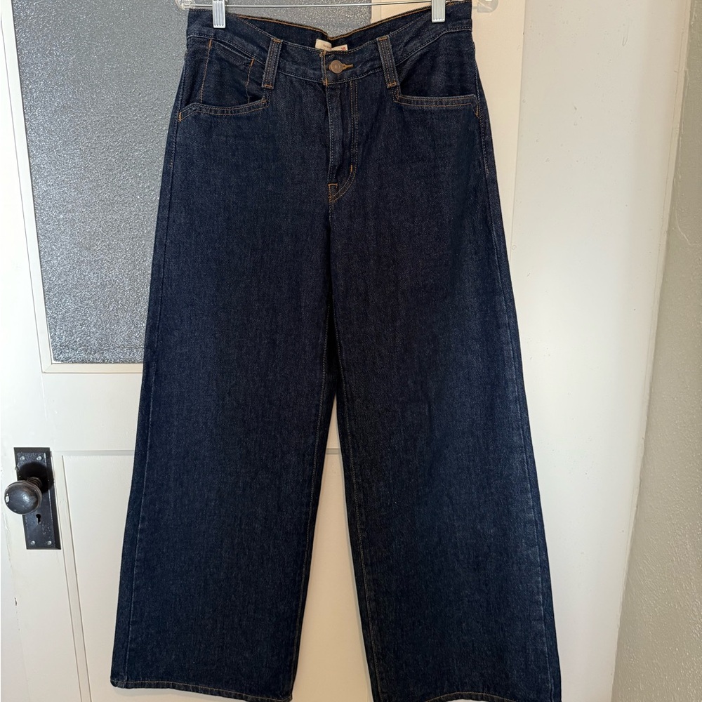 Levi's Dark Blue Flare & Wide Leg Jeans